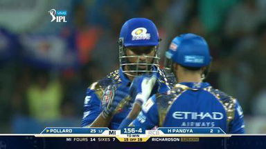 M14: MI vs RCB – Kieron Pollard Six