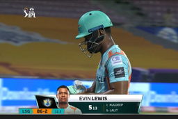 M15: LSG vs DC – Evin Lewis Wicket
