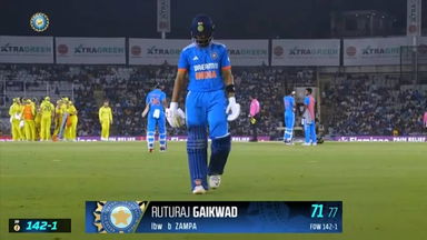 IND vs AUS 2023-24, 1ST ODI: Ruturaj Gaikwad Wicket