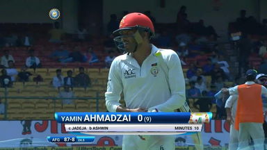 IND vs AFG 2018, 1st Test  Day 2: Yamin Ahmadzai Wicket