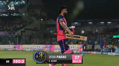 M56: DC vs RR  – Riyan Parag Wicket