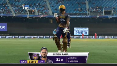 M45: KKR vs PBKS – Nitish Rana Wicket