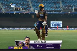 M45: KKR vs PBKS – Nitish Rana Wicket