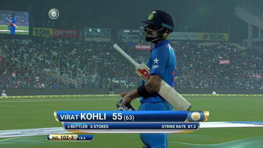 IND vs ENG 2017, 3rd ODI : Virat Kohli Wicket
