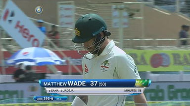 IND vs AUS 2017 - 3rd Test day 2 : Matthew Wade Wicket