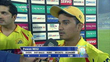 CLT20 2014 M22: KXIP vs CSK  –   Interview – Pawan Negi & Mohit Sharma