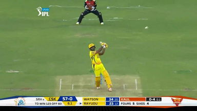 M46: CSK vs SRH –  Ambati Rayudu Six
