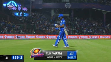 M16: DC vs MI – Tilak Varma Wicket