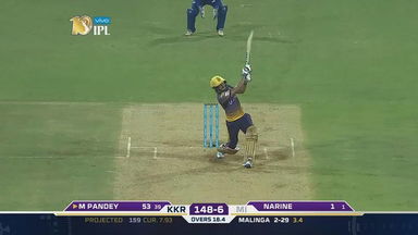 M7: MI vs KKR – Manish Pandey Six