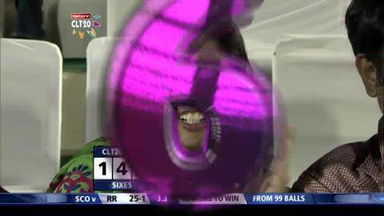 M15: RR vs SCO –  Ajinkya Rahane Six