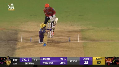 Final: KKR vs SRH – Rahmanullah Gurbaz Six