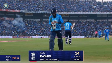 IND vs ENG 2025, 2nd ODI: Adil Rashid Wicket