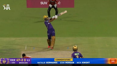IPL 2025 M15: KKR vs SRH - Angkrish Raghuvanshi Six