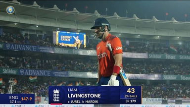IND vs ENG 2025, 3rd T20I: Liam Livingstone Wicket