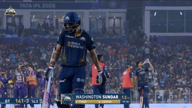 IPL 2026 M25: GT vs KKR - Washington Sundar Wicket