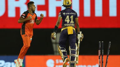Fast and furious: Umran Malik castles Shreyas Iyer