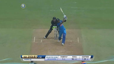 IND vs NZ 2017, 1st ODI: Hardik Pandya Six