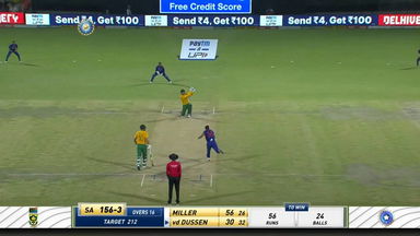 IND vs SA 2022, 1ST T20I: Rassie van der Dussen Six
