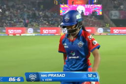 Wicket: Match 3, Mumbai Indians vs Delhi Capitals, WPL 2026: Niki Prasad Wicket