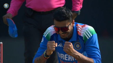 Partnership-breaker: Axar Patel gets the crucial wicket of Buttler