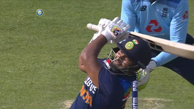 Rishabh Pant's trademark SIX