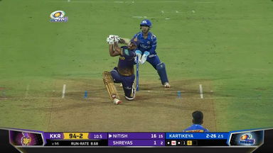 M56: MI vs KKR – Nitish Rana Six
