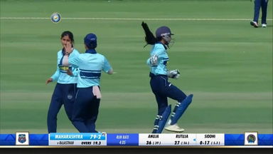Womens Senior One Day Trophy 2020-21, Maharashtra Vs. Rajasthan : Fall of Wickets