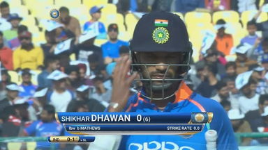 IND vs SL 2017, 1st ODI: Shikhar Dhawan Wicket