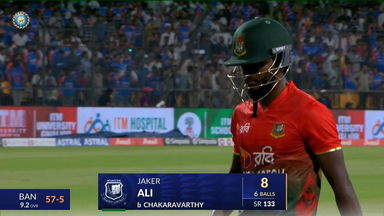 IND vs BAN 2024, 1st T20I: Jaker Ali Wicket