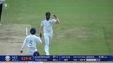 Duleep Trophy 2026 QF1, EZ vs NEZ: Anukul Roy's superb spell of 5/37