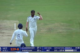 Duleep Trophy 2026 QF1, EZ vs NEZ: Anukul Roy's superb spell of 5/37