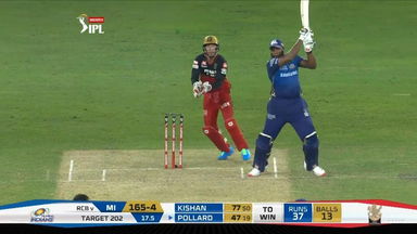 M10: RCB vs MI – Kieron Pollard Six