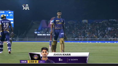 M25: SRH vs KKR – Aman Khan Wicket