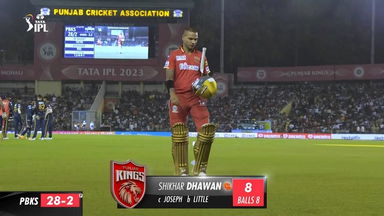 M18: PBKS vs GT – Shikhar Dhawan Wicket