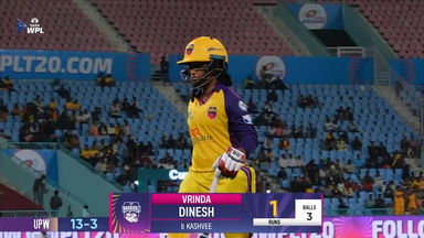 Wicket: Match 15, UP Warriorz vs Gujarat Giants, WPL 2025: Vrinda Dinesh Wicket