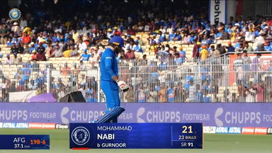 IND vs AFG 2026, 3rd ODI: Mohammad Nabi Wicket
