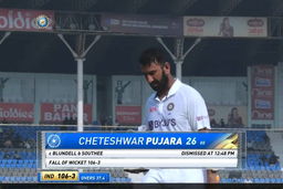 IND vs NZ 2021, 1st Test, Day 1: Cheteshwar Pujara Wicket