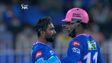 Nutmegged: Iyer bowled through the legs