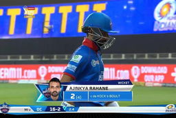 Final: MI vs DC – Ajinkya Rahane Wicket