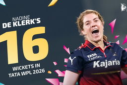 All 16 wickets by Nadine De Klerk in TATA WPL 2026