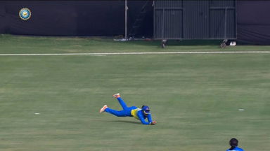 Senior Womens One Day Trophy 2023-24 Final: Railways vs Uttarakhand: Stunning Grab: Sneh Rana's brilliant low diving catch