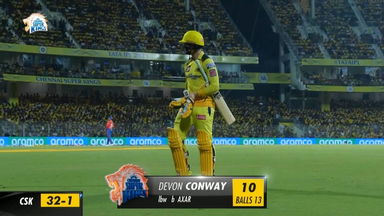 M55: CSK vs DC – Devon Conway Wicket