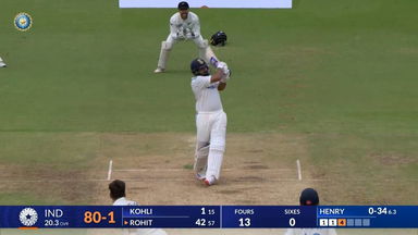 IND vs NZ 2024, 1ST Test: Rohit Sharma Six