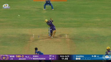 IPL 2026 M02: MI vs KKR - Angkrish Raghuvanshi Six