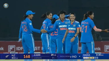 IND-W vs NZ-W 2024, 1st ODI: Fall of Wickets