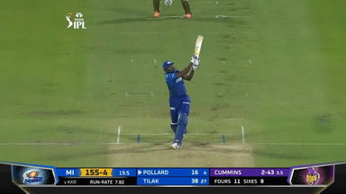 M14: KKR vs MI – Kieron Pollard Six
