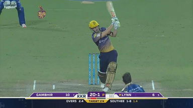 M54: KKR vs MI – Chris Lynn Six