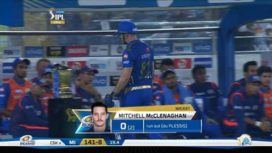 Final: MI vs CSK – Mitchell McClenaghan Wicket
