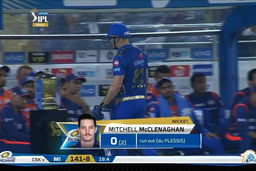 Final: MI vs CSK – Mitchell McClenaghan Wicket