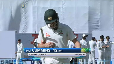 IND vs AUS 2017 - 4th Test day 3: Pat Cummins Wicket